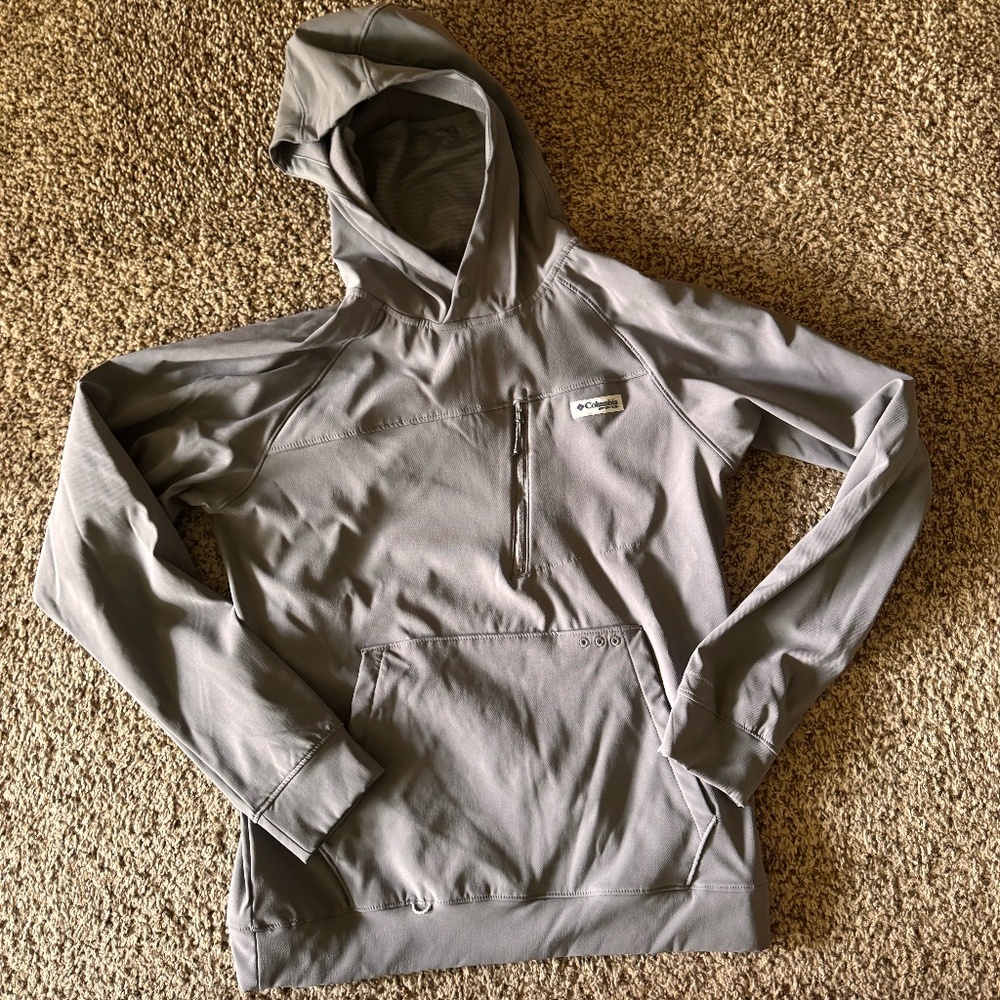 Columbia PFG Softshell Hoodie, Men's Small